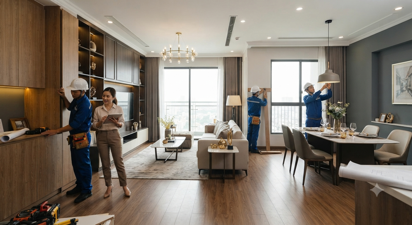 Khái quát về hình thức thi công nội thất trọn gói